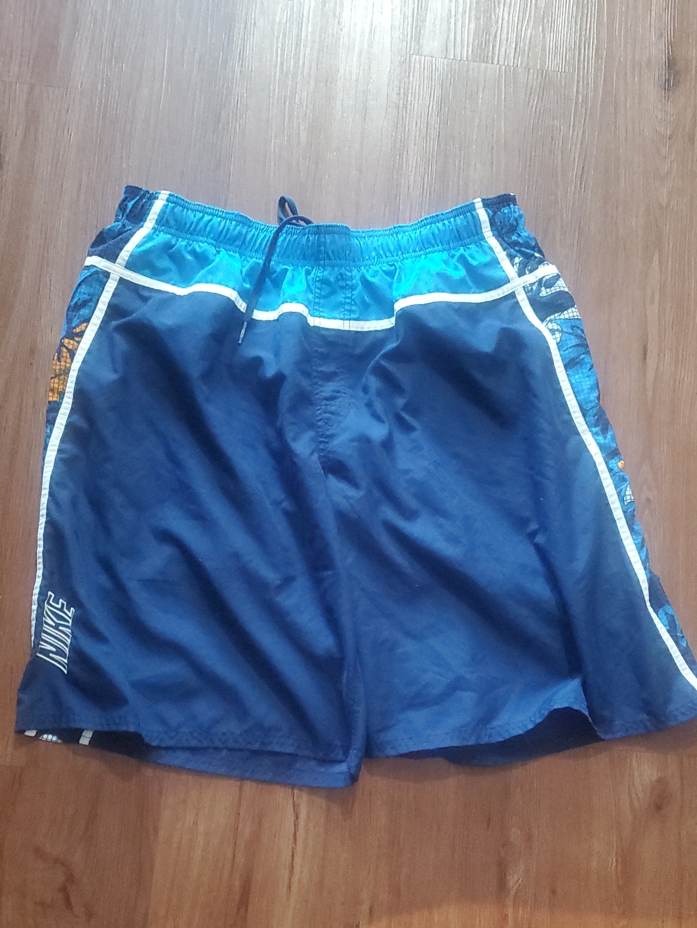Nike Men’s Navy and Teal Swim Board Shorts